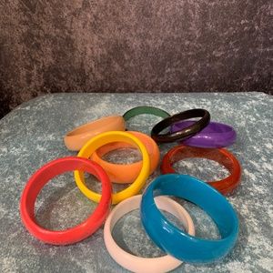 SOLD - Vintage Plastic Bangle Bracelets, Per Each